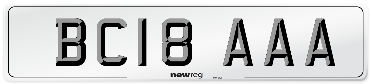 BC18 AAA Number Plate from New Reg